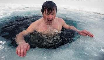 Polar plunge.  Getty Images.  Credit: Mihtiander