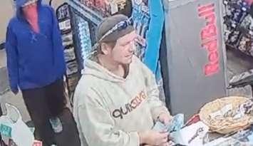 A man who was ahead of the suspect in the robbery of a Markdale store, March 20, 2025. Photo provided by OPP.