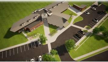 Saugeen Hospice planned for Eastridge Park in Walkerton. Image from presentation by Saugeen Hospice