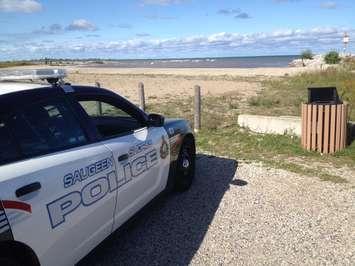 Saugeen Shores Police search for source of reported flare over Lake Huron off Southampton. Photo by Jordan MacKinnon