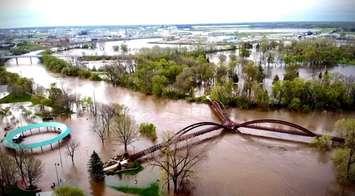 Midland flooding May 19, 2020. Photo from  www.cityofmidlandmi.gov