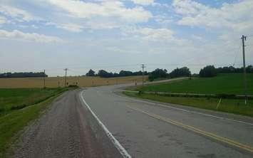Intersection of Bayfield Road and Airport Line in Central Huron (photo to Bob Montgomery)