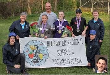  L-R Nathan Williams, Chaperone Diane Wall, Sophia Cottrill, BRSTF Chair John Twelves, Katherine Teeter,
Connor Maxwell, Chaperone Tawnya Schlosser, Nick Muegge. Insert - Spencer Whitehead