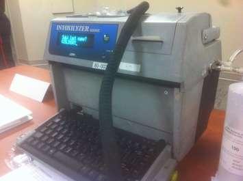 The machine used to administer breathalizer tests. (Photo by Jake Kislinsky)