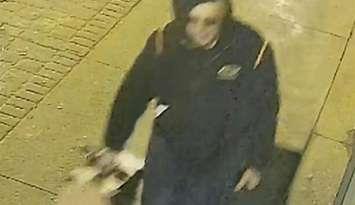 CCTV image of the suspect involved in this criminal investigation (Photo provided by OPP)