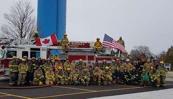 Saugeen Shores Fire Department and members of the Nozzle Forward training course (photo submitted)