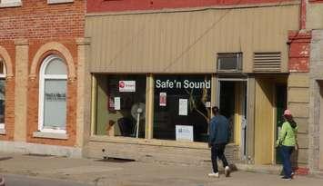 The storefront of the Safe N Sound drop in centre in Owen Sound. (Photo by Kirk Scott)