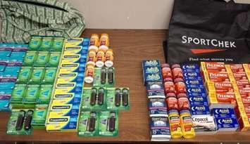 Over-the-counter medications stolen from a pharmacy in Hanover. Photo provided by the Hanover Police Service.