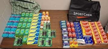 Over-the-counter medications stolen from a pharmacy in Hanover. Photo provided by the Hanover Police Service.