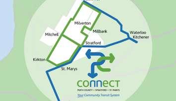 PC Connects Map (Provided by Perth County)