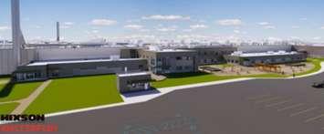Architectural rendering of future Maple Leaf Foods facility in London. (CNW Group / Maple Leaf Foods Inc.)