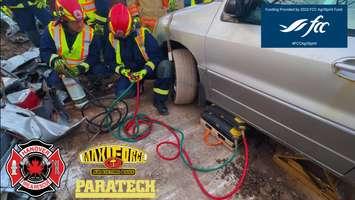 Firefighters training for auto extrication (Photo provided by the Town of Hanover)