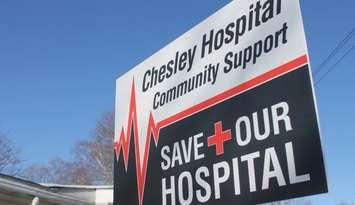 Chesley Hospital Community Support signage. Photo courtesy of https://www.chesleyhcs.ca/