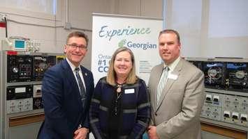 Bruce Grey Owen Sound M.P.P Bill Walker, Georgian College Executive Director Lisa Taylor, Georgian College V.P. Academics Kevin Weaver (Photo by Kirk Scott)