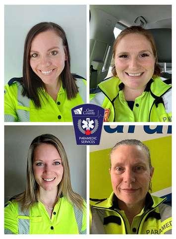 Paramedics Alysha Carlaw, Katie Gibbons, Sonia Smart and Paula Trombley were  with the Medical Director’s Commendation Award
