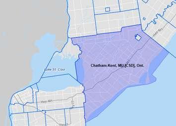 Chatham-Kent Census map. (Photo via Statistics Canada)
