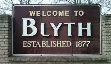 Welcome to Blyth Sign, North End of Town (Photo by Craig Power, © 2016).