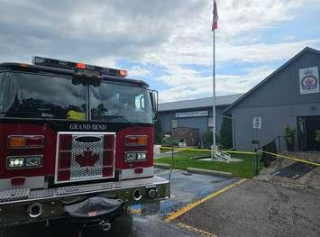 Fire at Grand Bend Legion July 16, 2024. Photo courtesy of Lambton Shores Fire and Emergency Services Chief James Marshall.