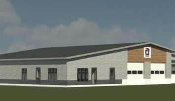 Photo rendering of future Paramedic Services Base in Durham provided by Grey County