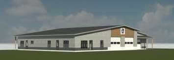 Photo rendering of future Paramedic Services Base in Durham provided by Grey County