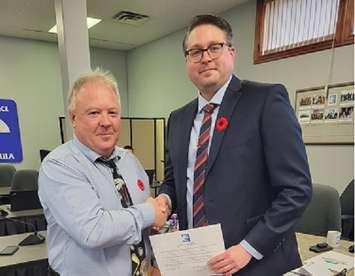 South Bruce Peninsula Mayor Jay Kirkland (left) and Deputy Mayor Caleb Hull (right). Photo provided by South Bruce Pensinsula