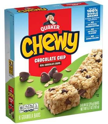 Quaker Chewy chocolate chip granola bars. Photo from QuakerOats.com.