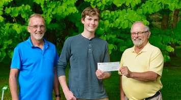 Director of the Grey Sauble Conservation Foundation Dick Hibma, Hayden Wardell, Grey Sauble Conservation Foundation Chair Don Sankey. Photo provided by the Grey Sauble Conservation Foundation. 