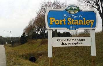 The Village of Port Stanley sign. Photo from Port Stanley, Ontario on Facebook.