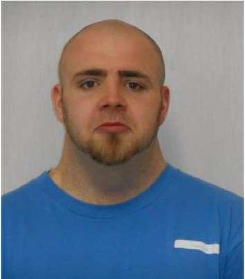 24-year-old Dustin Lunz, currently wanted by police for breach of probation for a number of offences. (Photo provided by the OPP)
