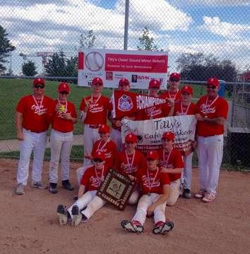 Back row left to right: Coach Tim Cox, Bennett Lines, Cody Jones, Rielen Cordick, Spencer McKay, Coach Bill Phillips, James Pinckston, Coach Brandon Keir.
Front row left to right: Dylan Phillips, Cody Cox, Isaiah Keir, Mason Rennie, Jaiden Whitlock. Missing Emmit McEwen. (Submitted photo)