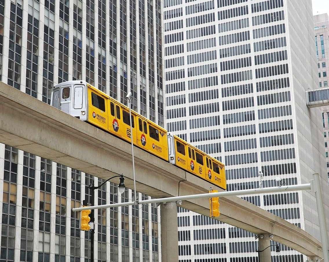 Detroit People Mover cars. Photo courtesy official Detroit People Mover website.