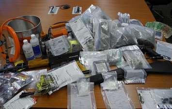 Drug seizure in Mount Forest on Friday, Feb. 2nd, 2018.  (Wellington County OPP photo)
