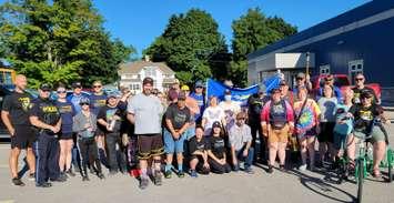 OPP officers ran alongside local Huron County Special Olympics athletes for the annual Ontario Law Enforcement Torch Run from Wingham to Goderich on September 8th, 2022. (Photo courtesy of OPP Provincial Constable Jamie Stanley)