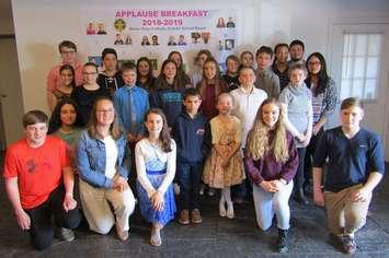 The Bruce-Grey Catholic District School Board honoured 26 students Monday as part of its Applause Breakfast Awards Program (photo submitted)