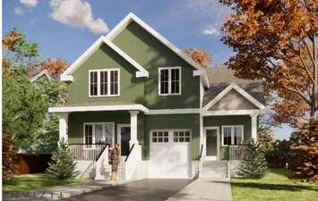 A duplex included as one of Saugeen Shores' Ready-to-Build housing designs.  Photo from Saugeen Shores. 