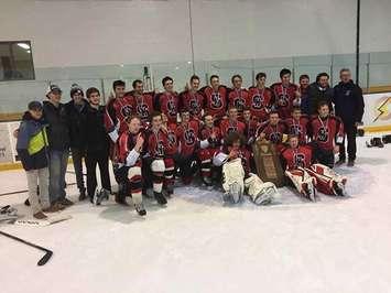 Sacred Heart wins boys hockey gold medal at CWOSSA. (Submitted photo)
