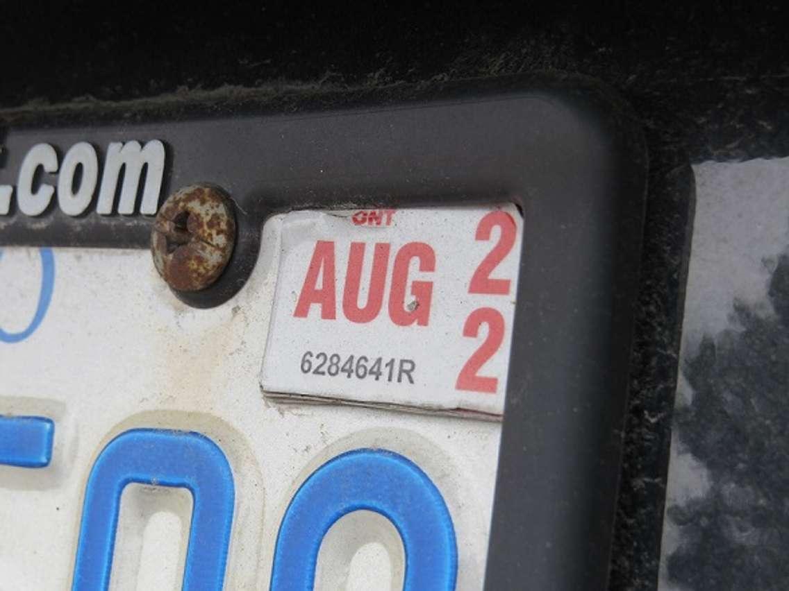 An Ontario licence plate sticker. (Photo by Miranda Chant, Blackburn Media)