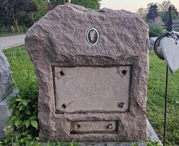 Stolen plaque from Stratford's Avondale Cemetery (Image courtesy of Stratford Police Service)