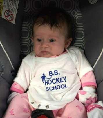 5 mth old Kyleigh Buckton of Port Elgin, ON is undergoing delicate heart surgery at Sick Kid's Hospital in Toronto to repair a congenital heart defect. (Photo Contributed by Sue Buckton)