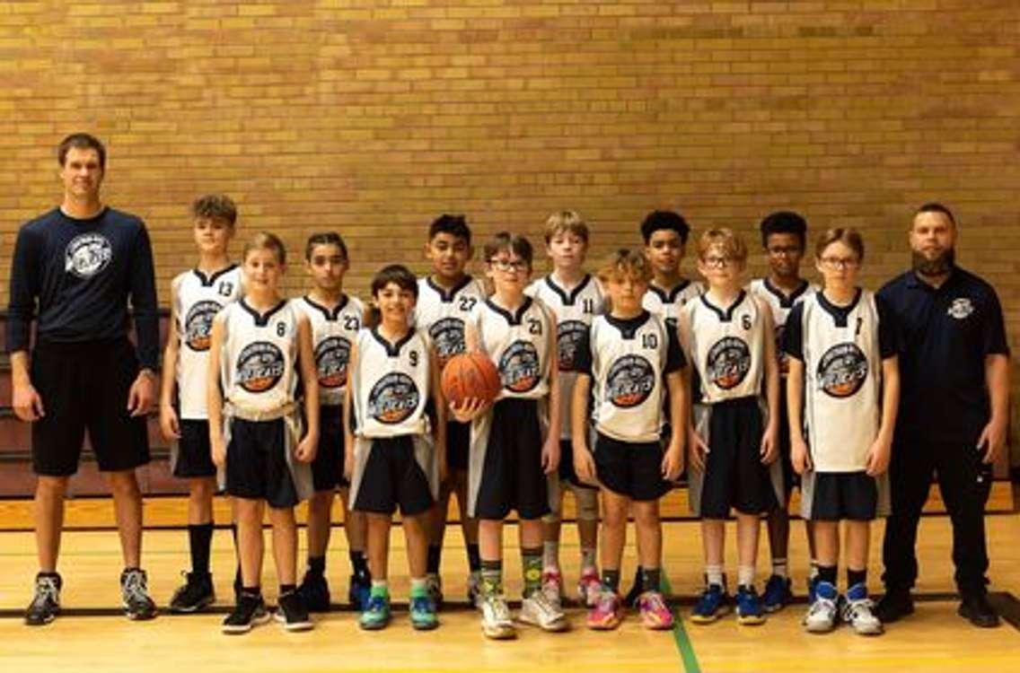 The Major Atom Wildcats Boys basketball team. Pictured: Braelen Baylis, Carson Stuart, Carter Holland-Segee, Elijah Brown, Finley Waddick, Isaiah Francis, Jack Chickowski, Josiah Redman, Latrell Cobey, Maverick Zele, Miles Carrington, Tommy Grochmal 
Coaches: Tom Grochmal, Skylar Baylis (Submitted photo)