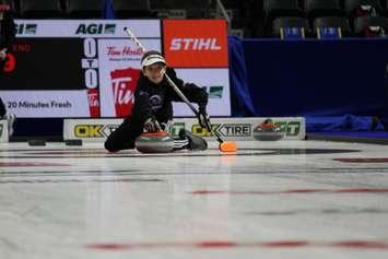 Ewan McTavish competes at the Hit Draw Tap competition in London. March 4, 2023. (Photo by Matt Weverink)