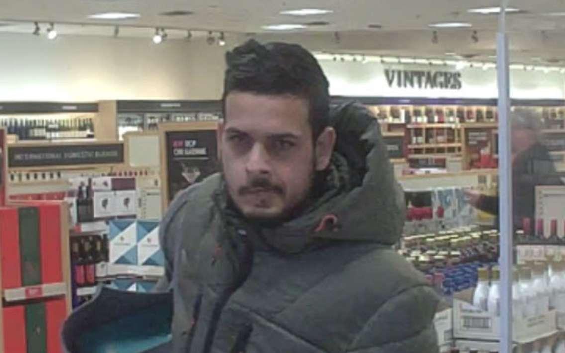 A suspect in the theft of more than $1,000 worth of alcohol from the Meaford LCBO. Photo provided by Grey Bruce OPP.