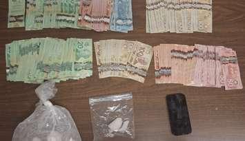 Drugs and cash seized during a traffic stop in Hanover. Photo provided by Hanover Police Chief Christopher Knoll.