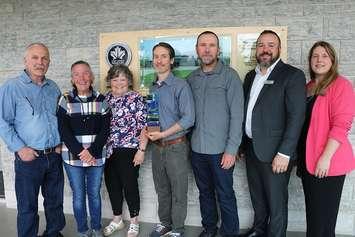 Left to right: Dave and Wendy Berger (Kayla Berger’s parents), Leona Dennis (Kayla Berger‘s grandmother), William Lyons (Award Recipient), Scott Gillingwater (UTRCA Species at Risk Biologist), Chair Brian Petrie (UTRCA Board of Directors), Tracy Annett (UTRCA General Manager)