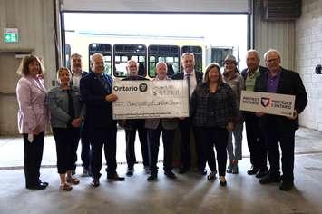 Municipality of Lambton Shores receiving a check for Huron Shores Area Transit (Photo by: Alex Boughen, Municipality of Lambton Shores)