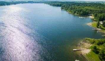 Conestogo Lake located in Mapleton, Ontario. (photo via @OPP_WR on Twitter).
