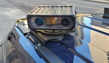 Photo of a licence plate recognition camera, courtesy of the Windsor Police Service. 