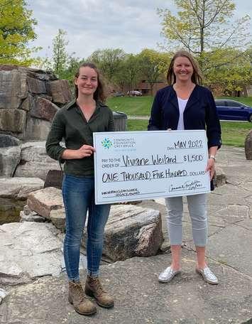 Vivian Weiland (left) and Jennifer
Isber-Legge, Gants and Donor Relations Coordinator for Community Foundation Grey Bruce. (Submitted image)