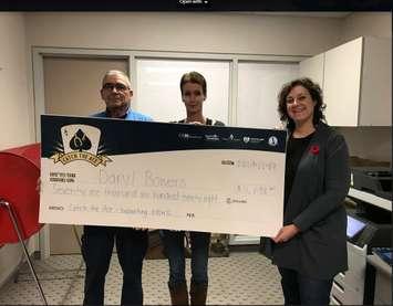 Winner Daryl Bowers and his wife Carolyn Bowers, with Amy McKinnon, Executive Director, Owen Sound Regional Hospital Foundation