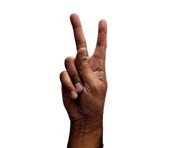 Peace sign. Photo Credit:Cunaplus_M.Faba   License type:Royalty-free Collection:iStock / Getty Images Plus  